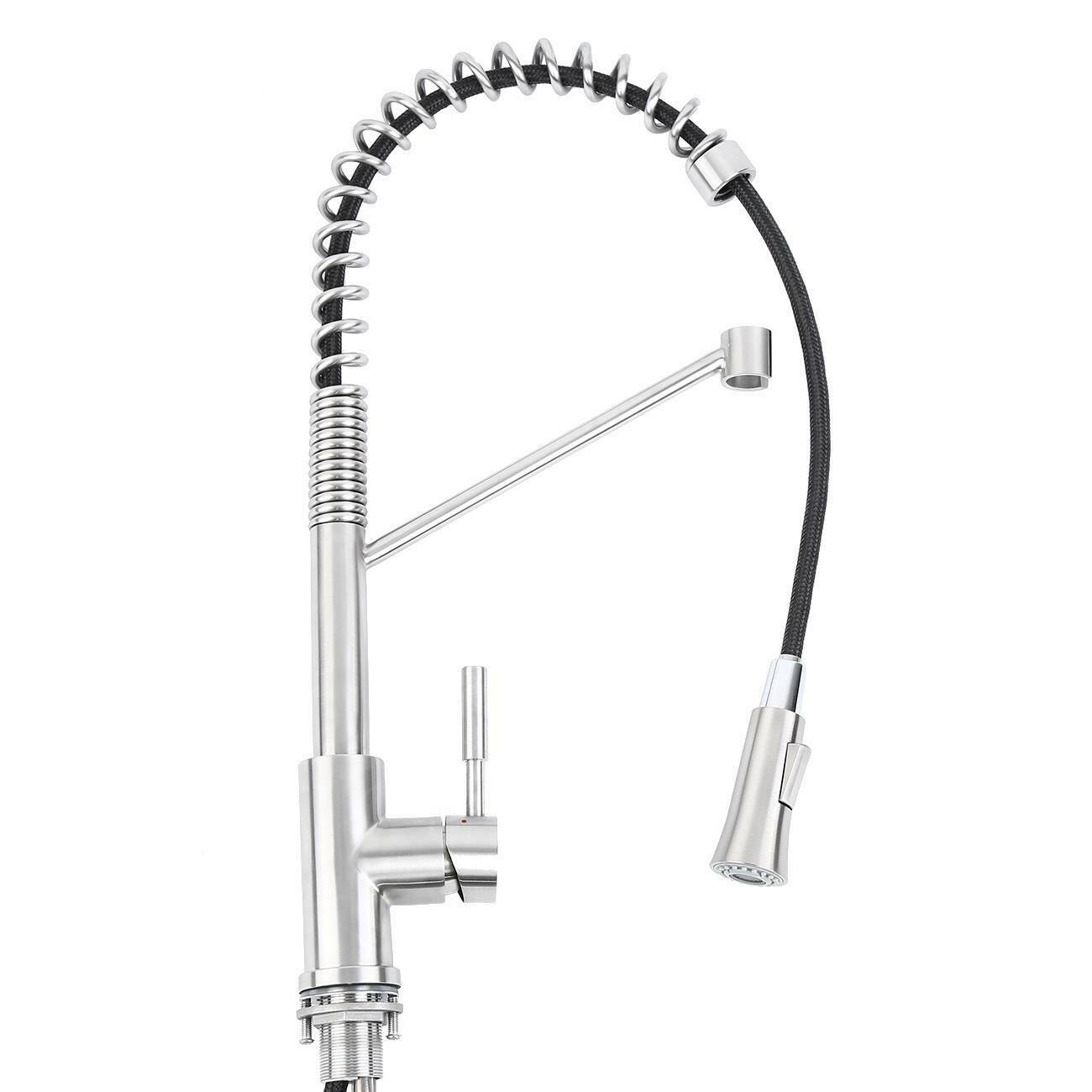 Kitchen Faucet Swivel Spout Pull Down Sprayer Deck Mount Sink Mixer Tap 1 Handle