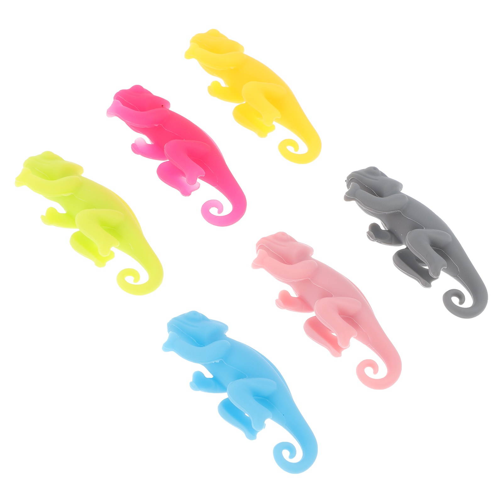 6pcs Wine Glass Identifier Creative Adorable Cartoon Wine Glass Tag Drink Glass Marker