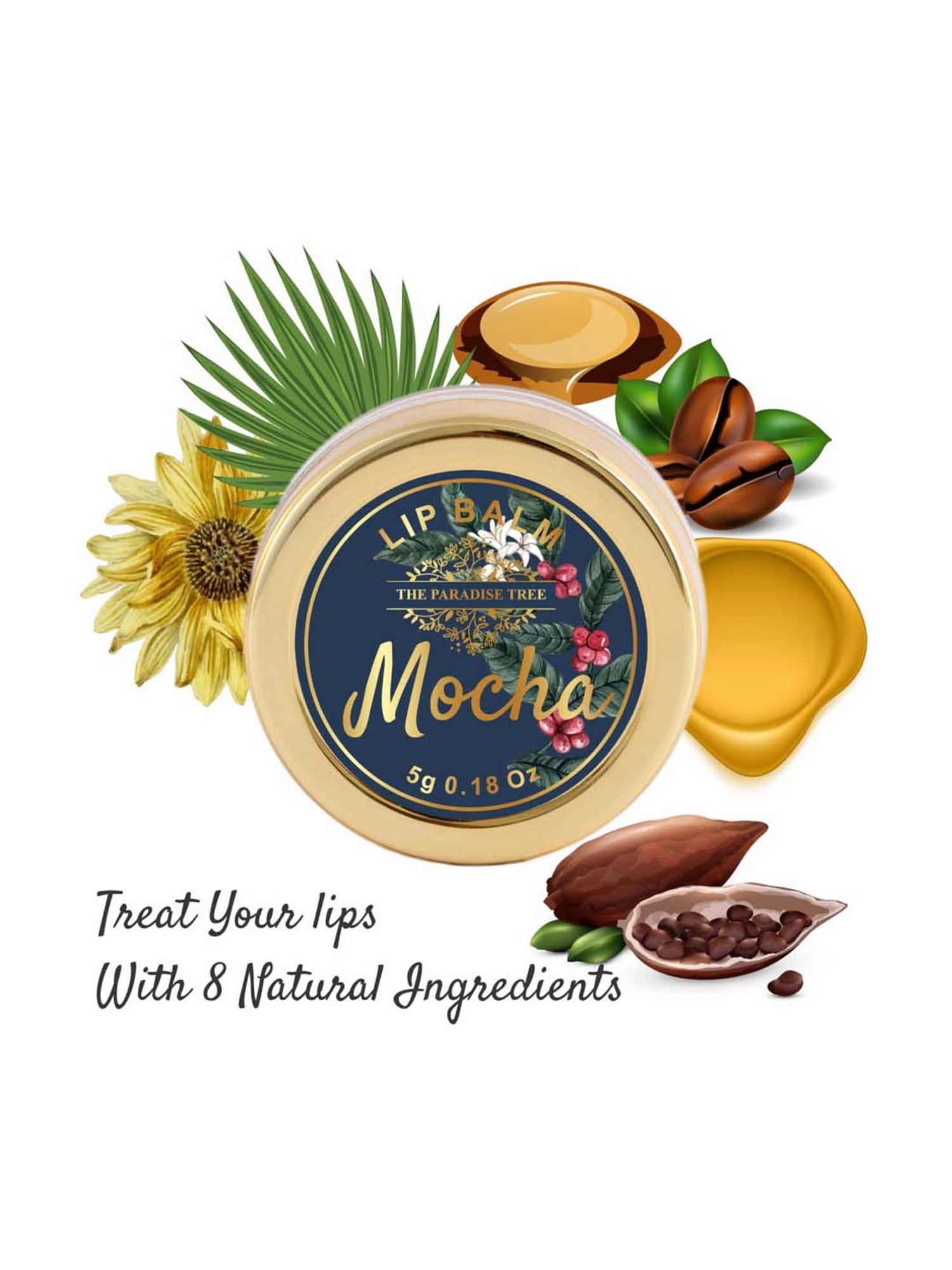 The Paradise Tree Mocha Lip Balm - 5 gm