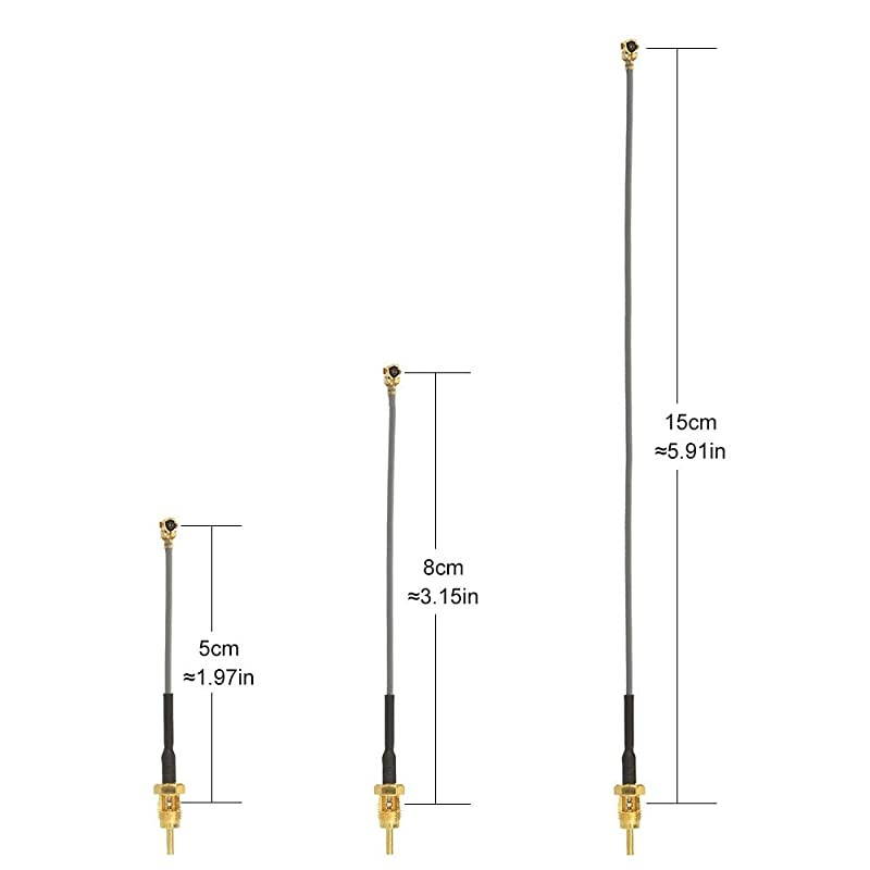 2 UflIPEX Cable Mini PCI to SMA Female Low Loss Coaxial Cable for Wireless Routers Mini PCIe Cards Network Extension Bulkhead Pigtail PCI WiFi WAN Repeater 2Pack