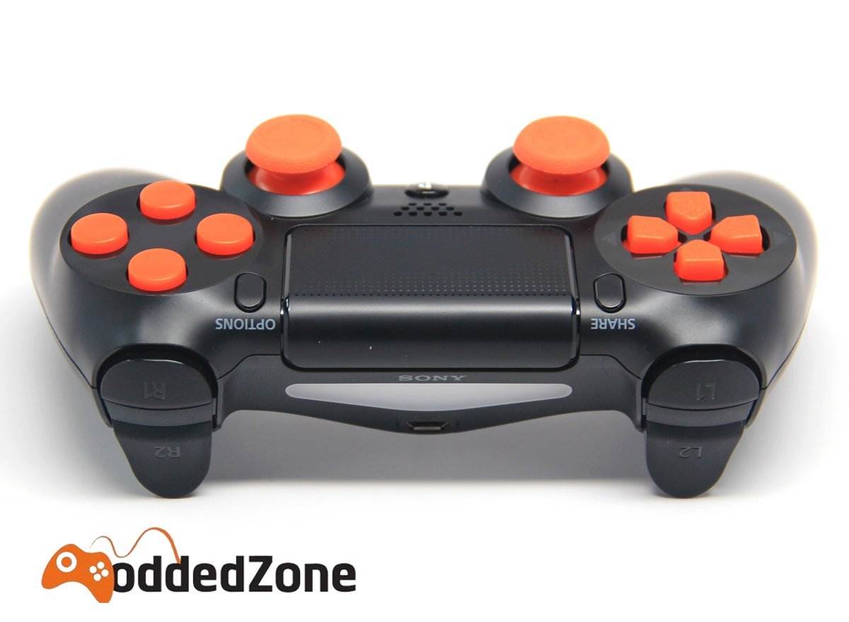 Black/Orange Ps4 Rapid Fire Custom Modded Controller