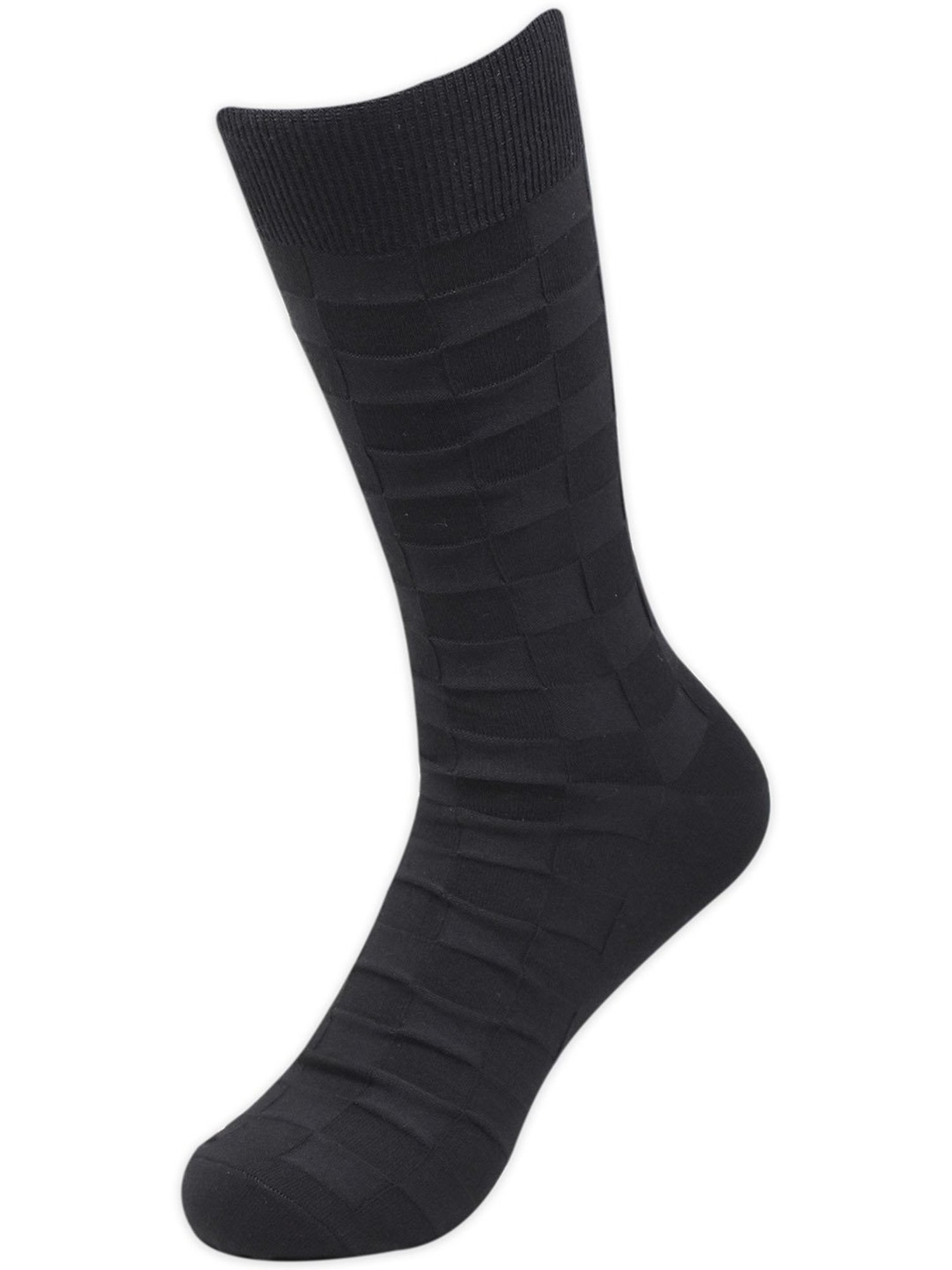 BALENZIA Multicolor Self Design Crew Length/Calf Length Socks - Pack of 6