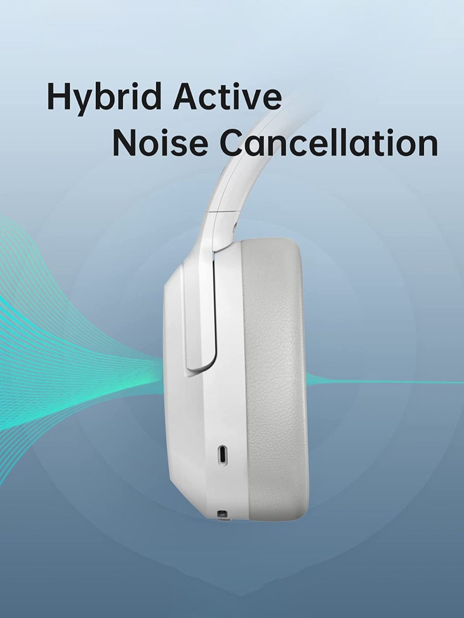 Edifier W820NB Active Noise Cancelling Bluetooth Stereo Headphones (White)