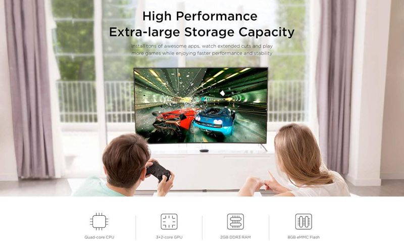 Mi Xiaomi MDZ-22-AB Mi Box S 4K HDR Android TV with Google Assistant Remote Streaming Media Player