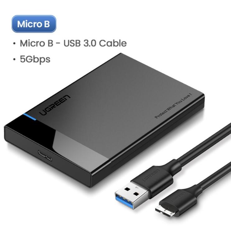 Wanmingtek USB3.0 HDD Case SATA USB3.0 External Hard Drive Case Enclosure Support UASP Max 6TB for 2.5 SSD SATA Seagate, WD, Toshiba