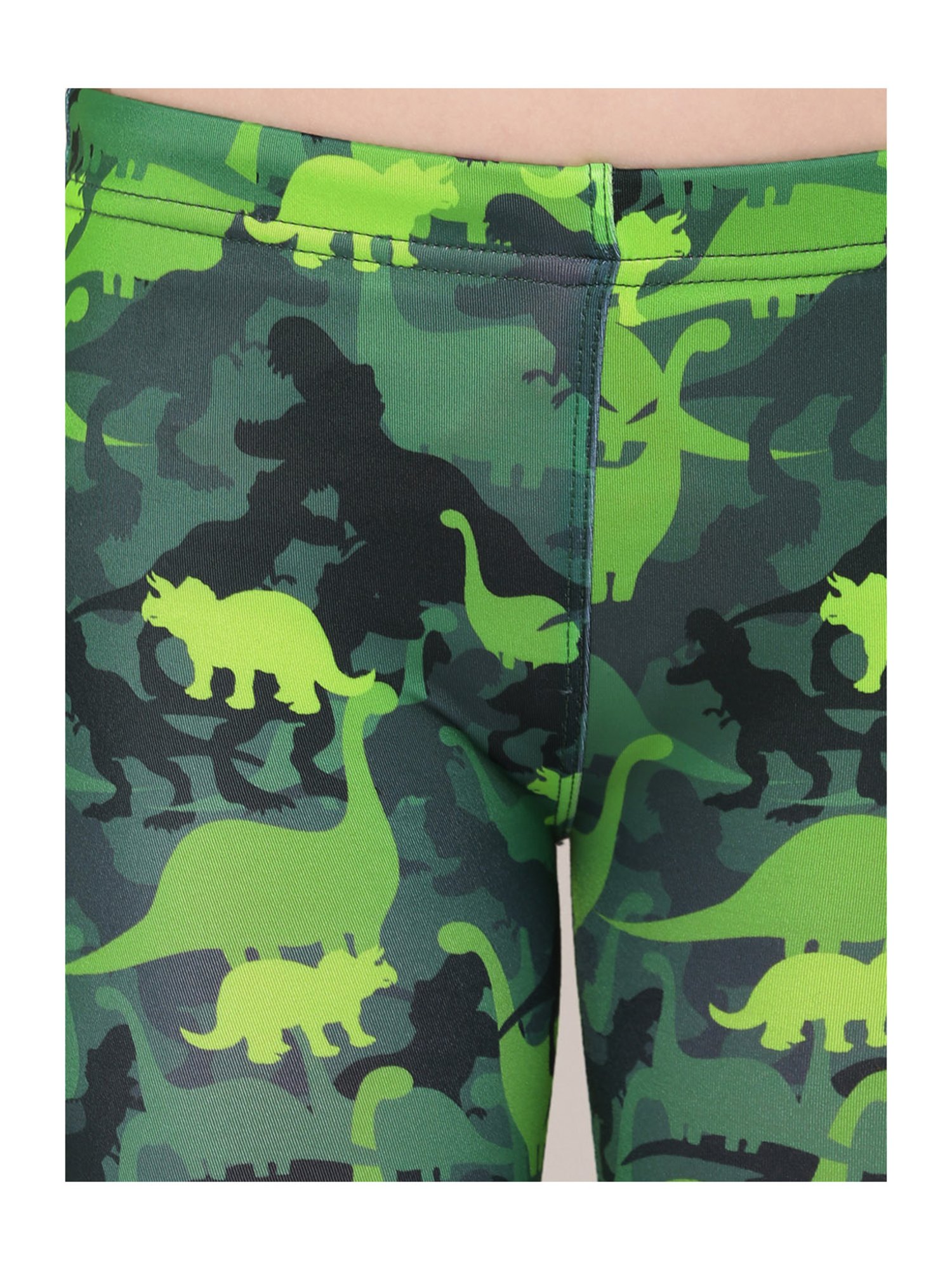 IO Kids Green Printed Jammers