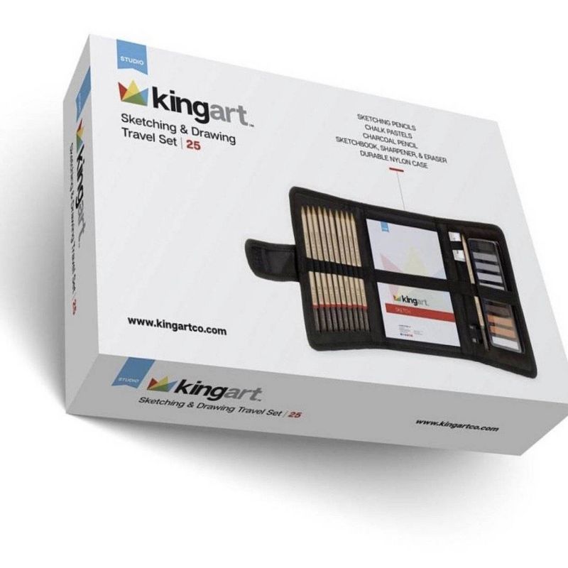 Kingart 26ct Sketch And Draw Travel Bundle