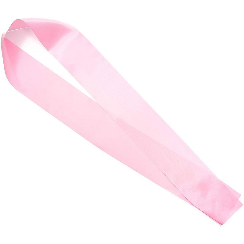 Sparkle and Bash 8 Pack Blank Satin Sash, DIY Customizable Plain Sashes for Pageants Parades Bachelorette Party, Pink