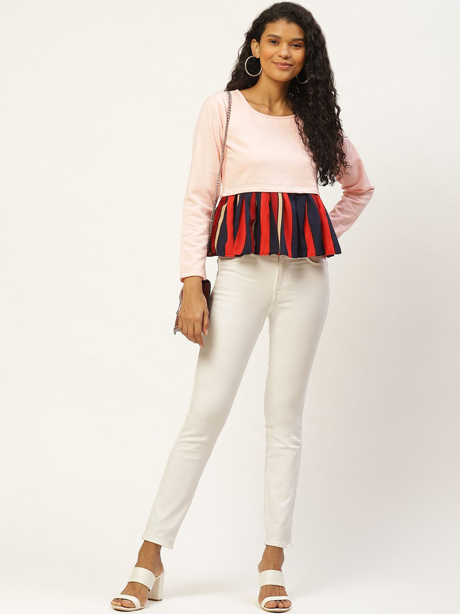 Belle Fille Pink Full Sleeves Sweatshirt