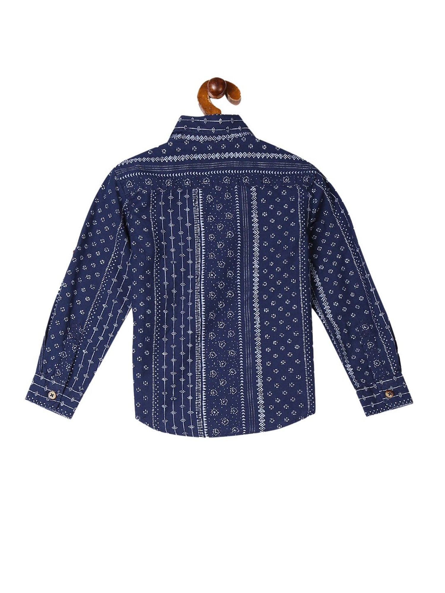 U.S. Polo Assn. Kids Navy Printed Shirt