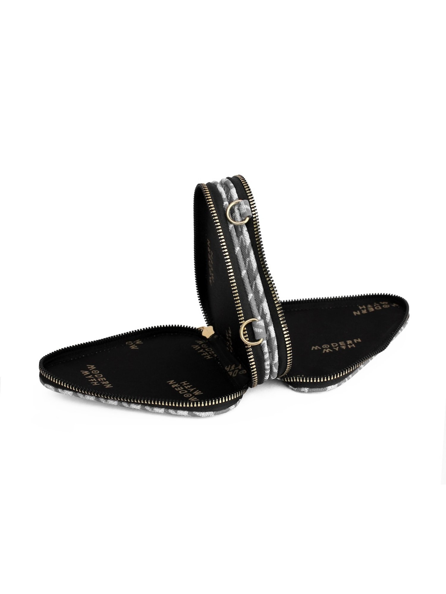 Modern Myth Trio Grey Printed Small Mini Cross Body Bag