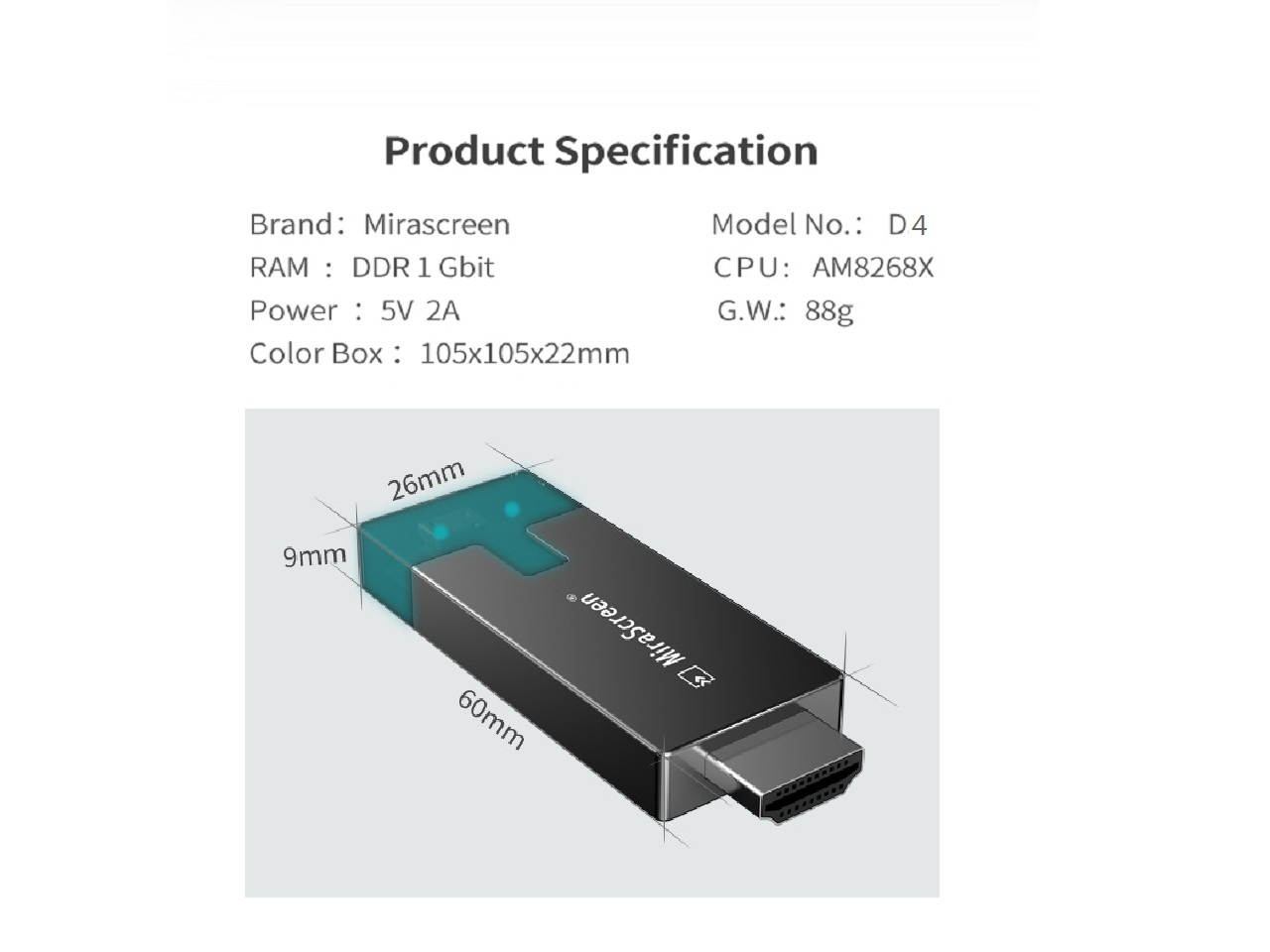 Cellphone TV Mirror Device 5G + 2.4G Dual Frequency with Screen Wireless Projection 1080p TV Stick HDMI Device Multi-screen Interactive for Movies Game Teleconferencing HD Model D4