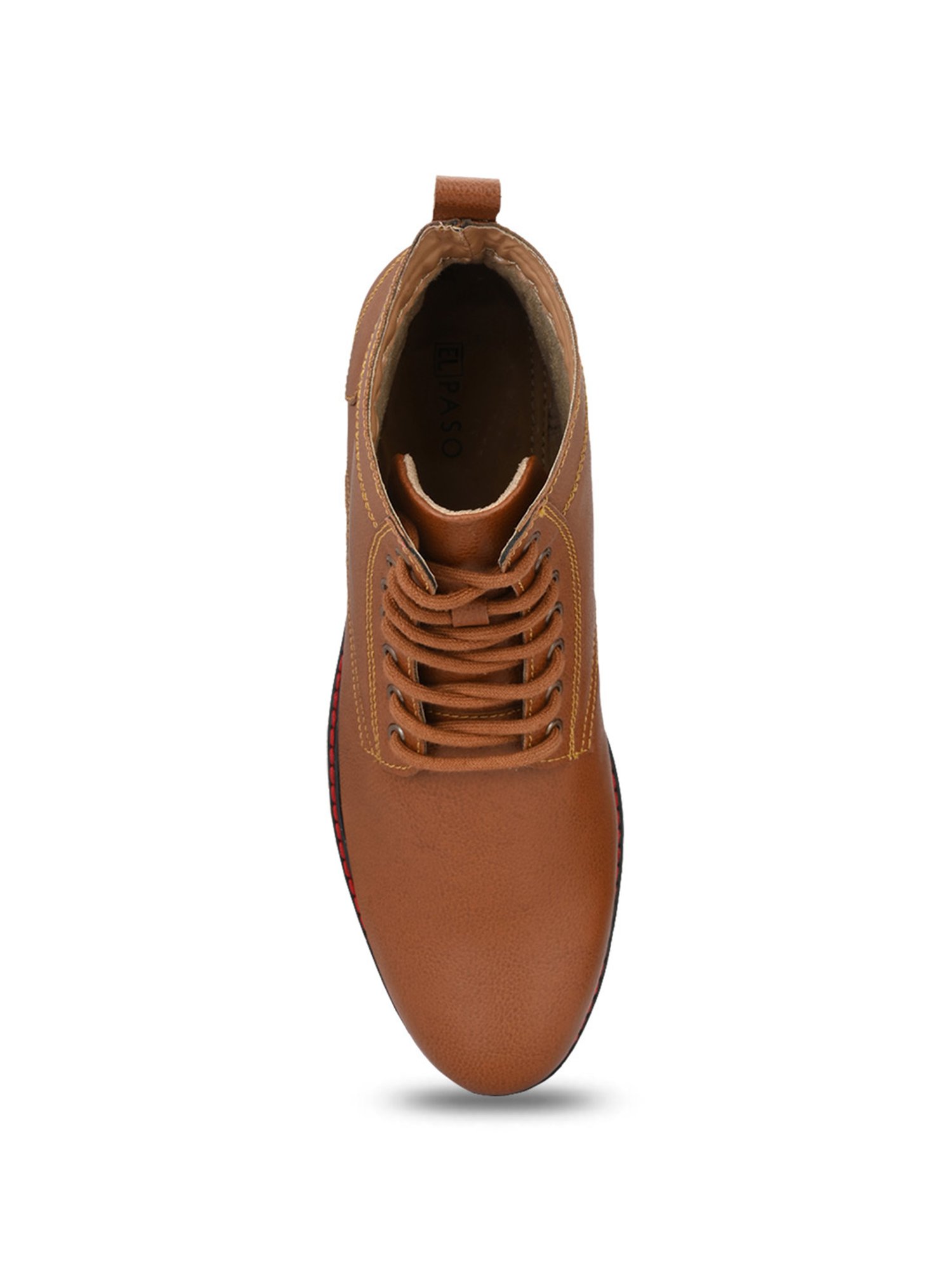 El Paso Men's Tan Derby Boots