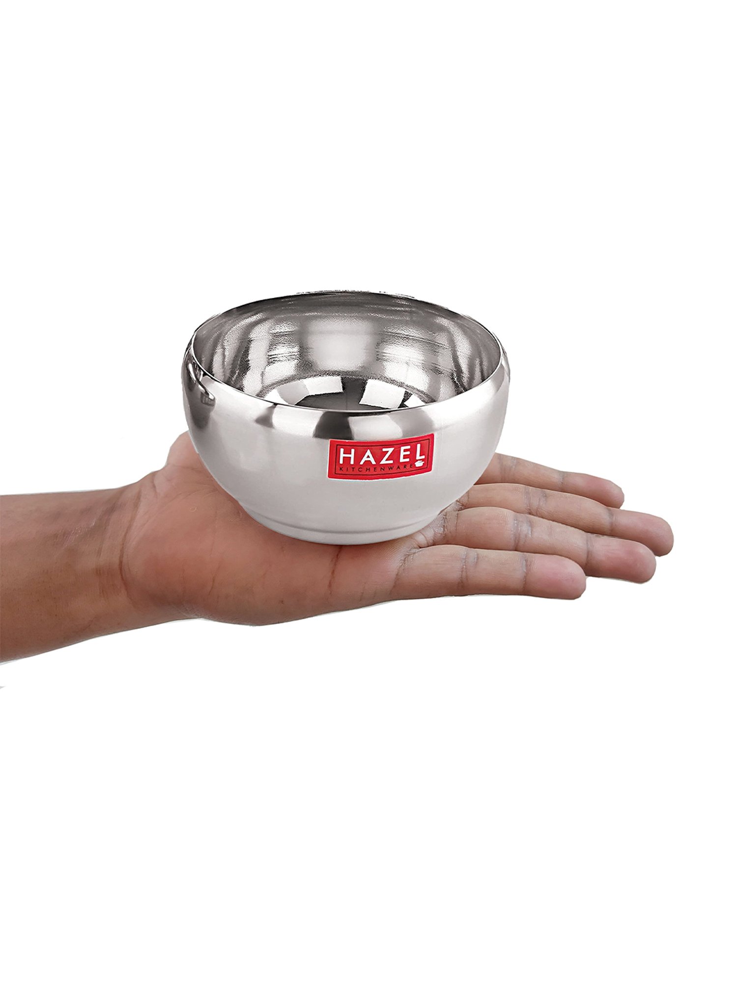 HAZEL Silver Stainless Steel Bowl for Dessert (300ml)