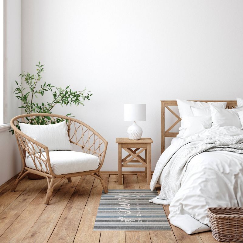 2'x3' Vinyl There's No Place Like Home Mat Blue - A&A Story