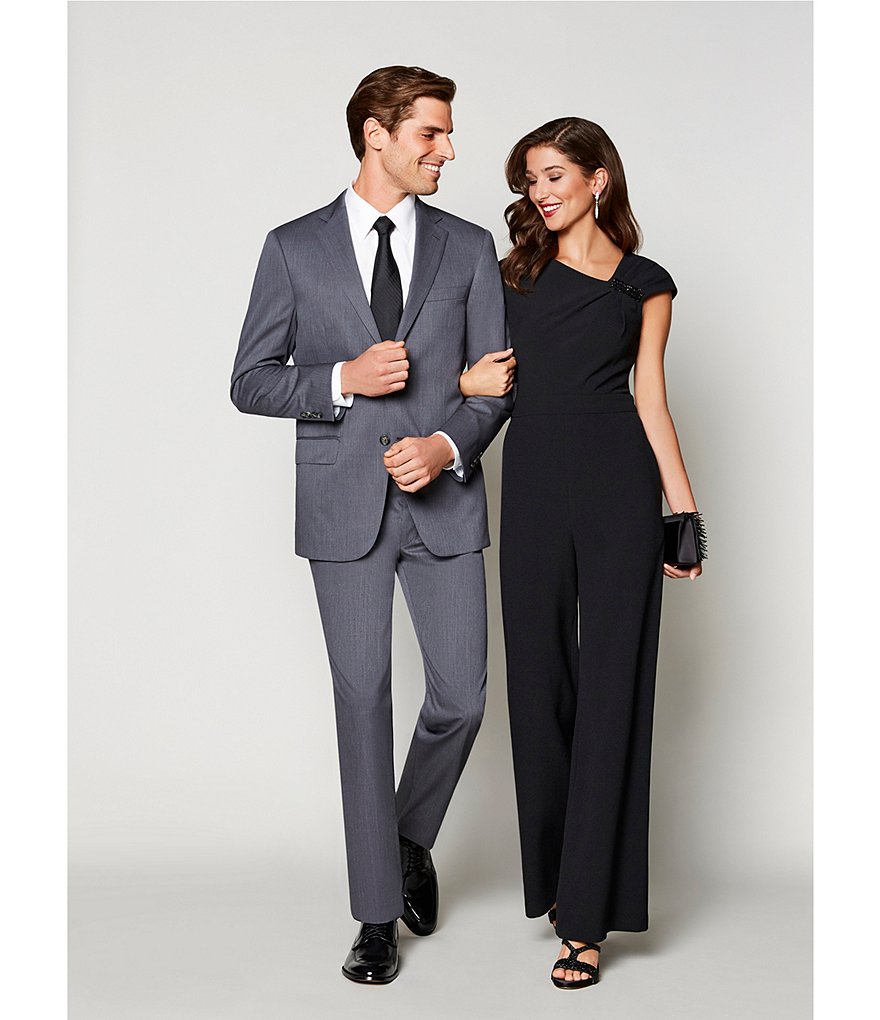 Gold Label Roundtree & Yorke Non-Iron Fitted Point-Collar Solid Dress Shirt