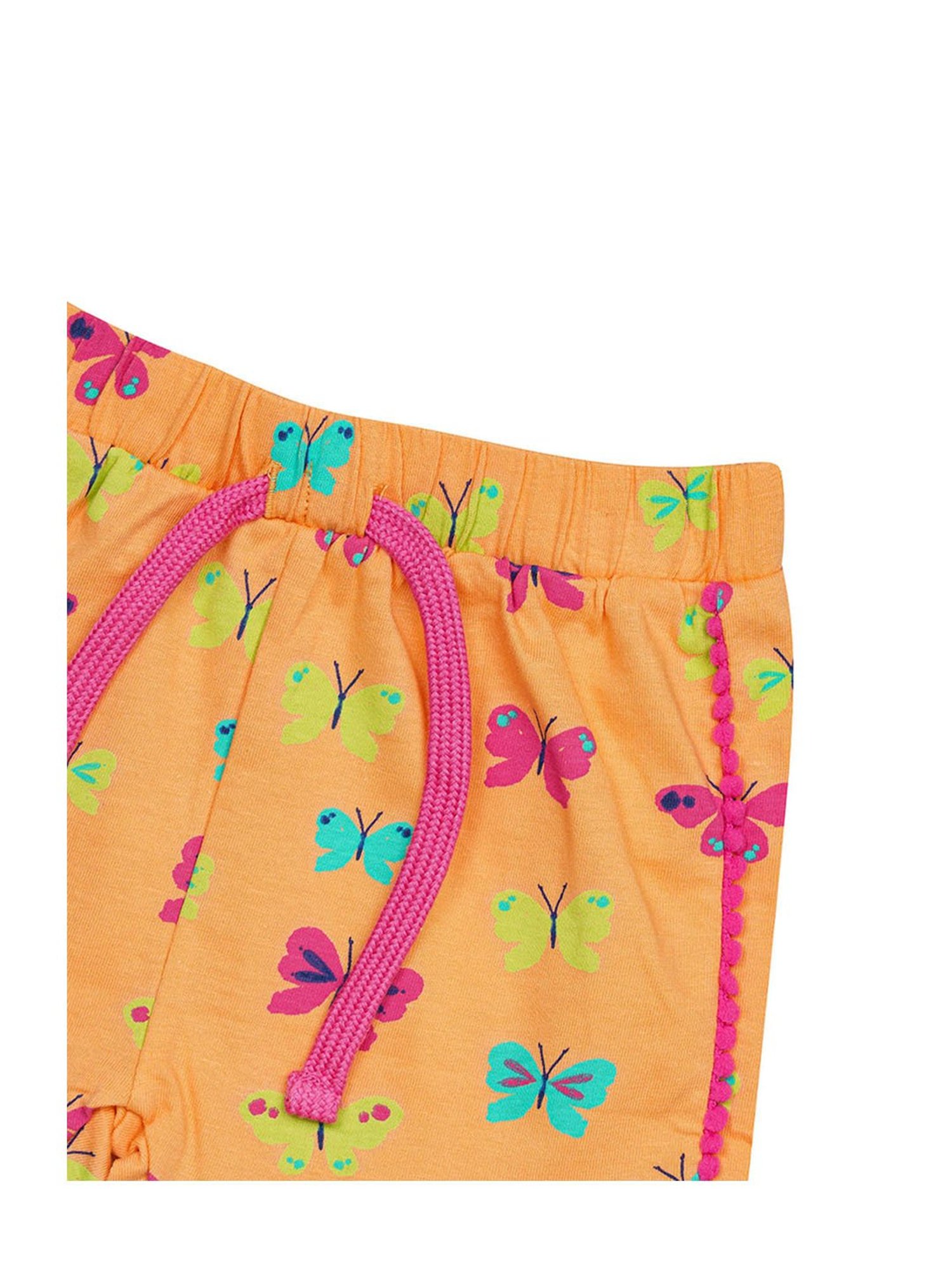 H by Hamleys Infants Girls Orange Printed Shorts