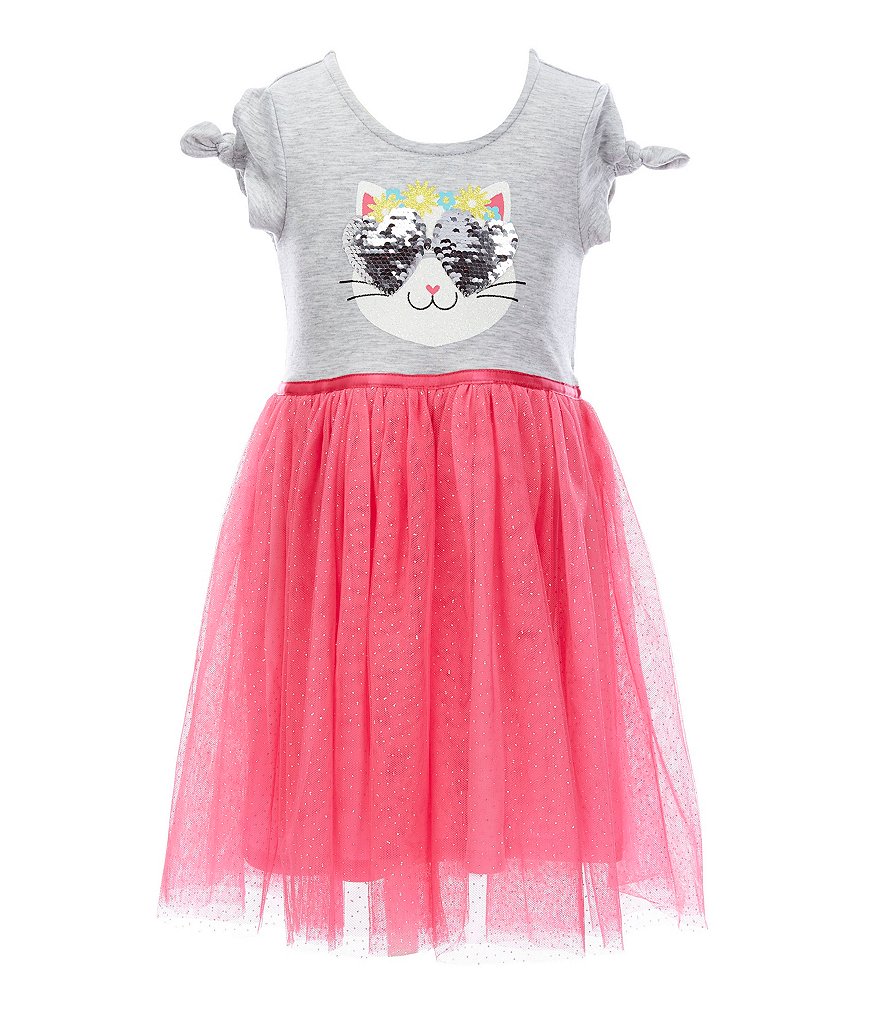 Zunie Little Girls 4-6X Glitter Cat Tutu Dress