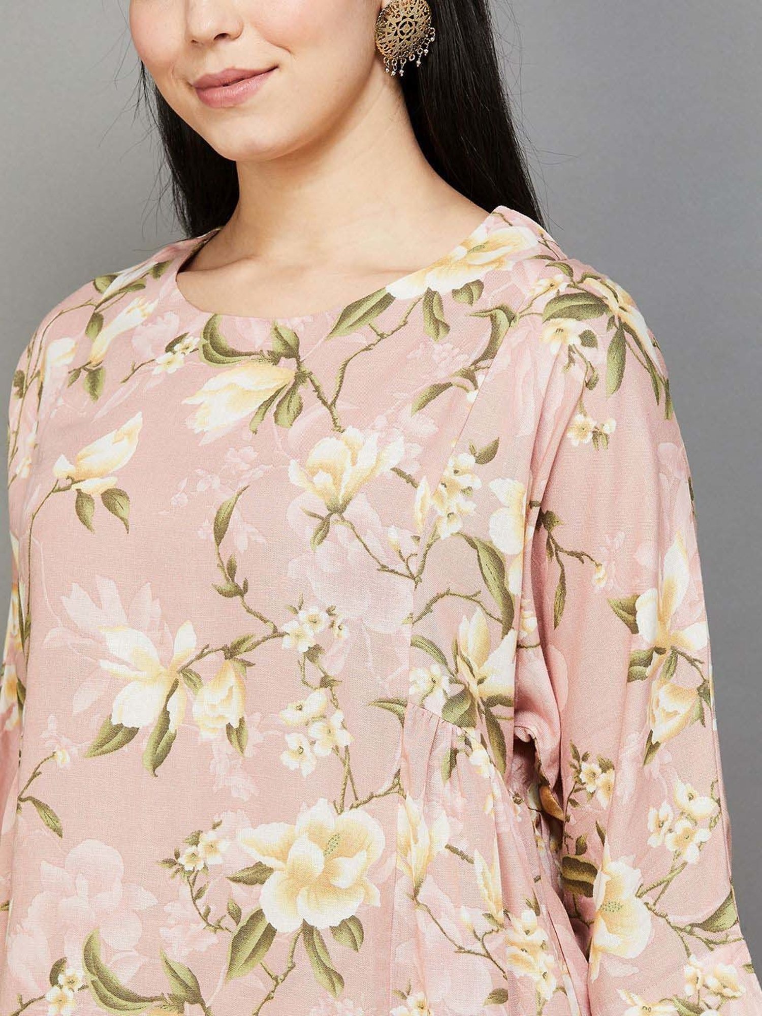 Melange by Lifestyle Pink Floral Print Tunic