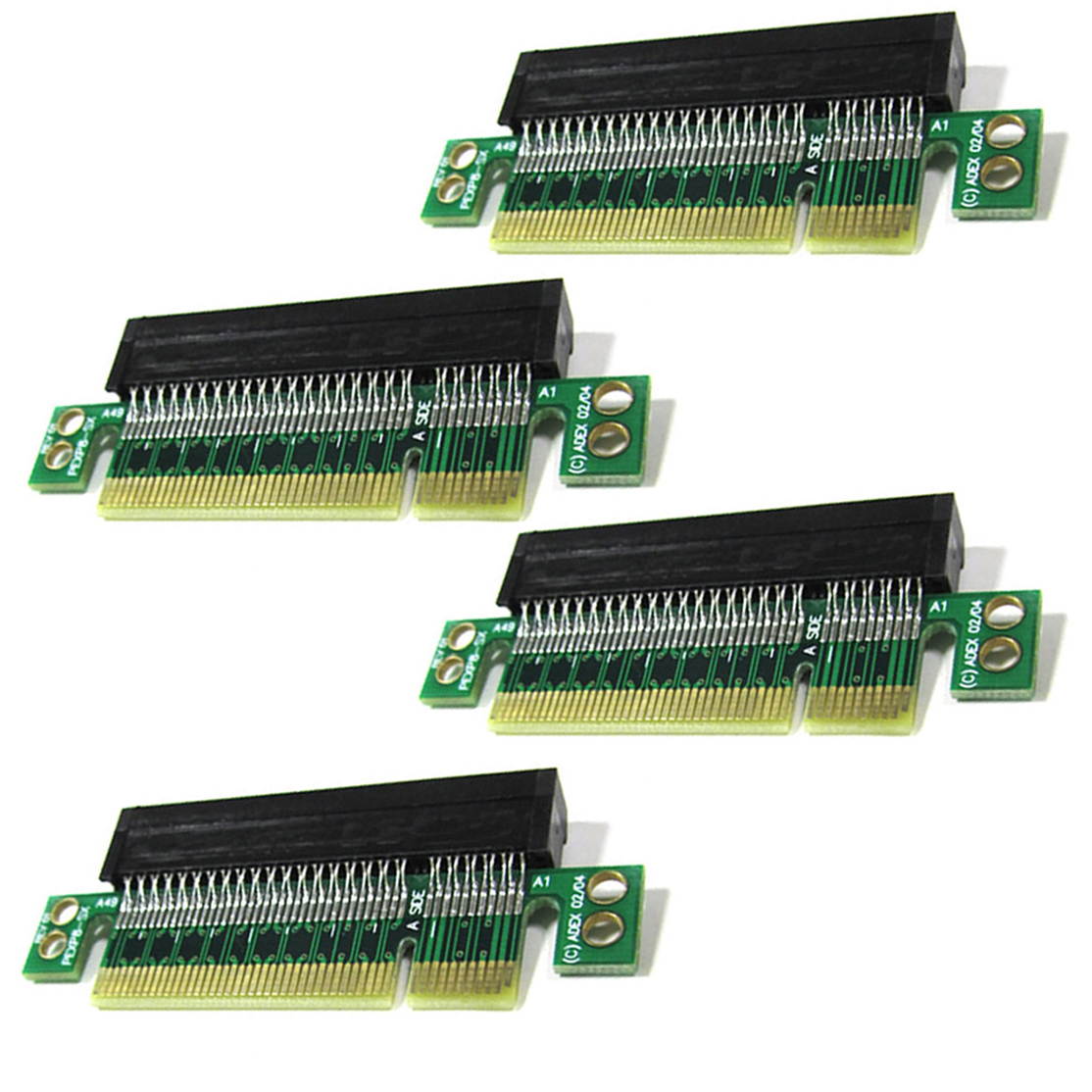 4 Units - PCI Express (PCI-E,PCIe) 8X Riser Adapter Riser Card,Extension Adapter to Protect Slot