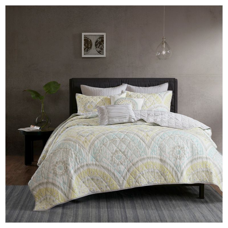 Full/Queen Laos Lily Coverlet Gray - Vera Bradley