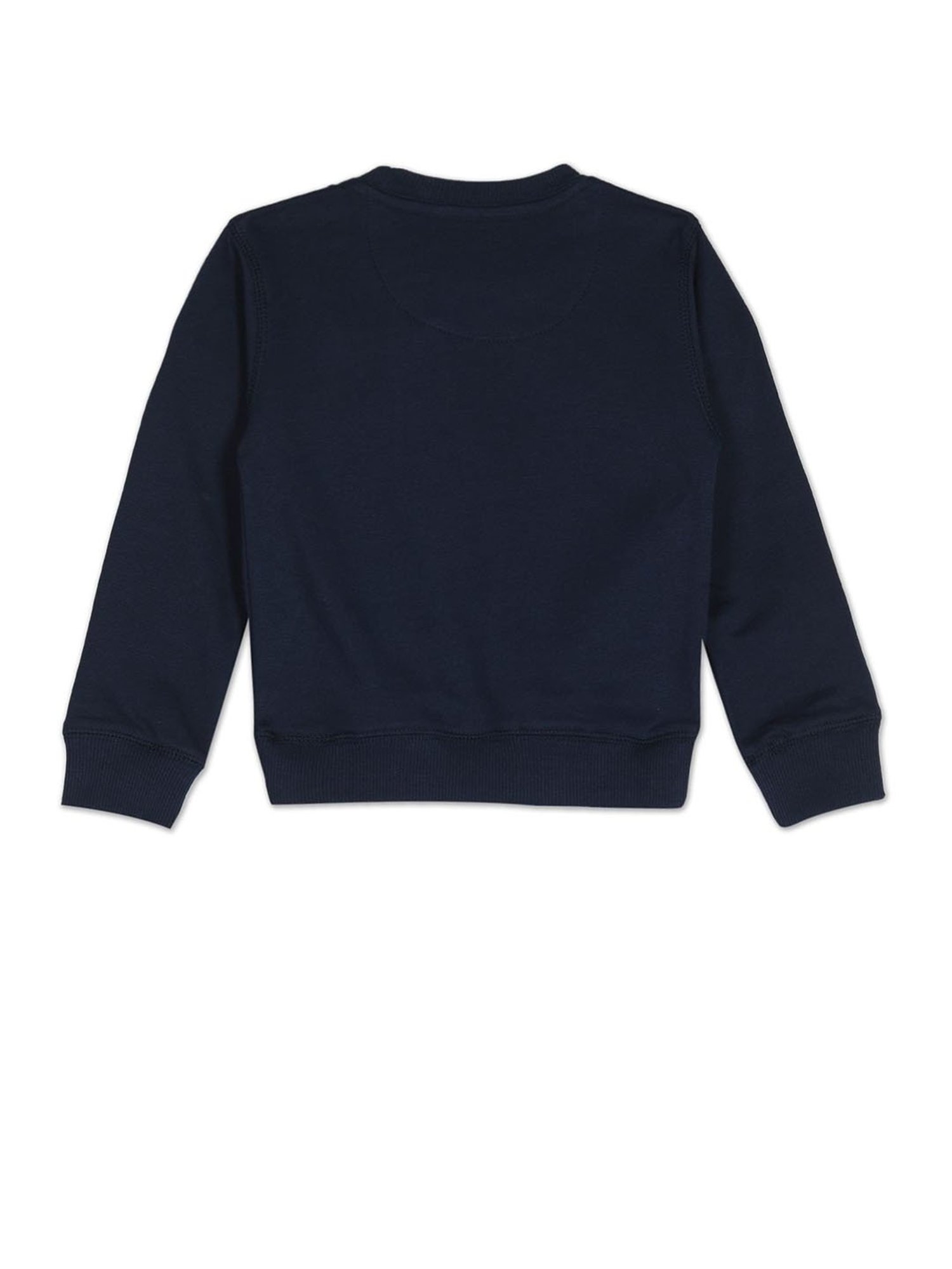 Allen Solly Junior Orange Cotton Regular Fit Full Sleeves Sweatshirt