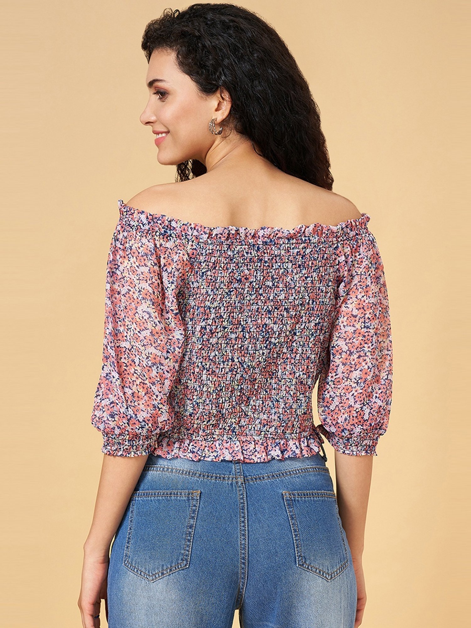 YU by Pantaloons Multicolored Floral Print Top