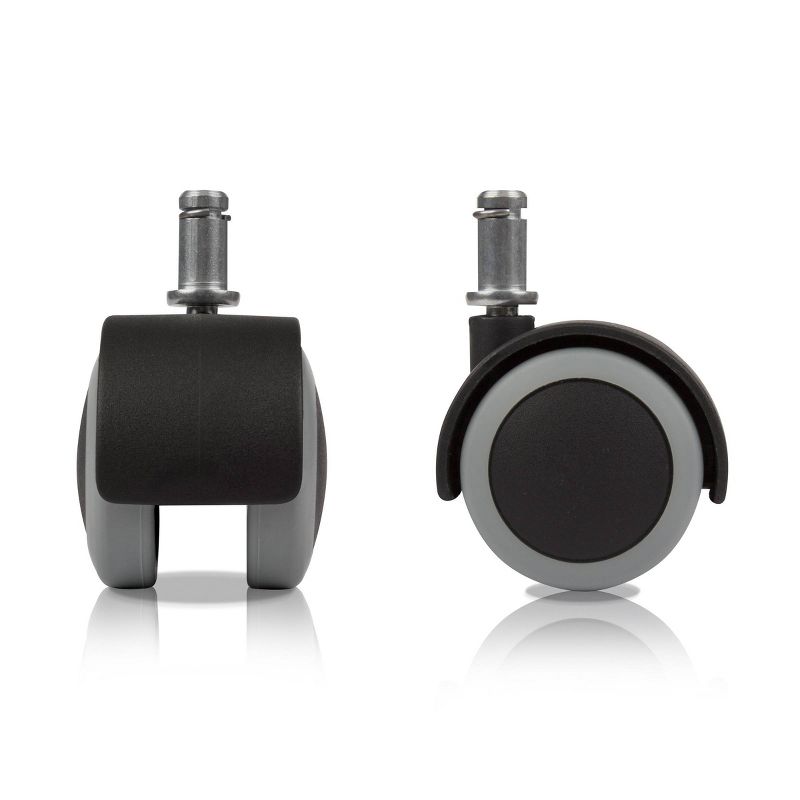 Slipstick (Set of 5) 2" Rubber Castor Wheels for Office Chairs