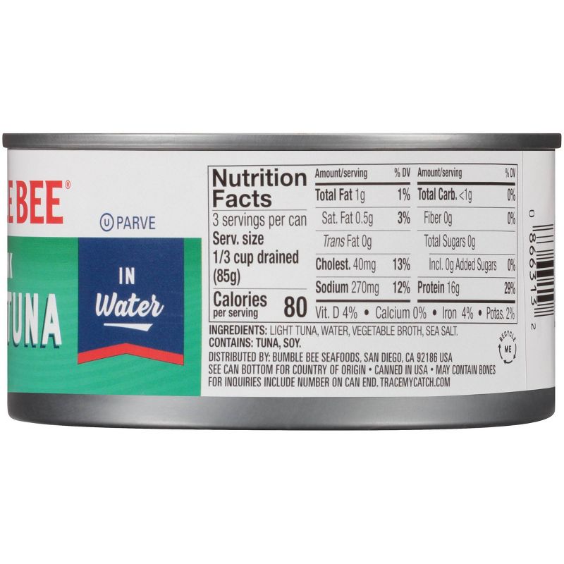 Bumble Bee Chunk Light Tuna in Water - 12oz