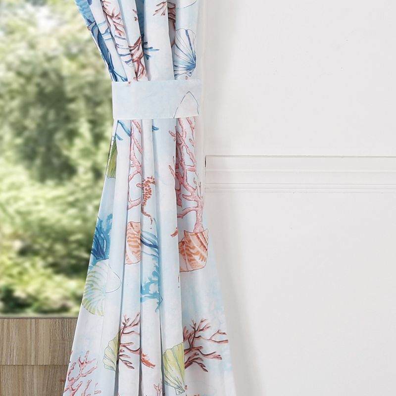 Barefoot Bungalow Sarasota 2-Piece Window Curtain Panel - 42 x 84, Multicolored