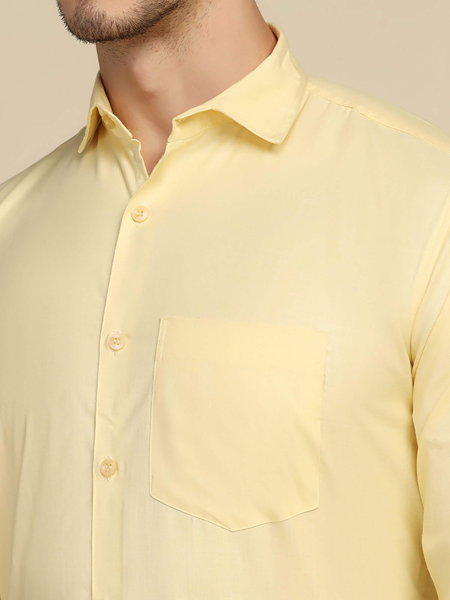 TAHVO Yellow Regular Fit Shirt