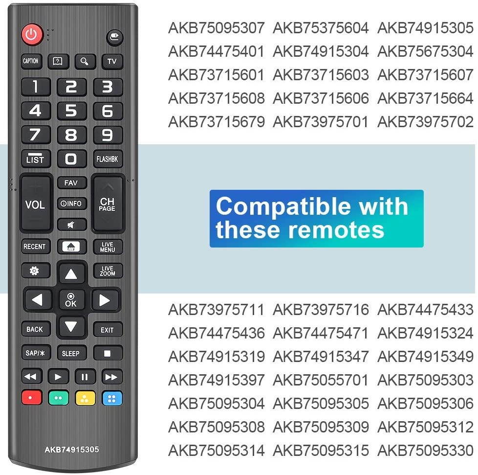 Gvirtue AKB74915305 Remote Control for LG TV 70UH6350 65UH6550 65UH615A 65UH6150 60UH7500 60UH6550 60UH6150 58UH6300 55UH6550 55UH6150 55UH6090 50UH6300 49UH6500 49UH6100 49UH6090 43UH6100