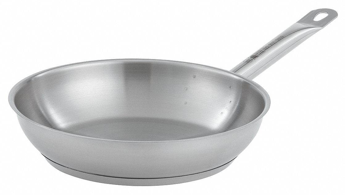 VOLLRATH 3809 Stainless Steel Fry Pan,9-1/2 In. Dia.