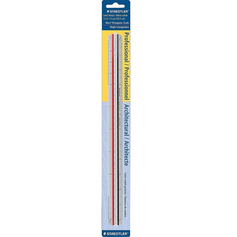 Staedtler Architects Triangular Scale Mars ALM 12" Silver 987M1831BK