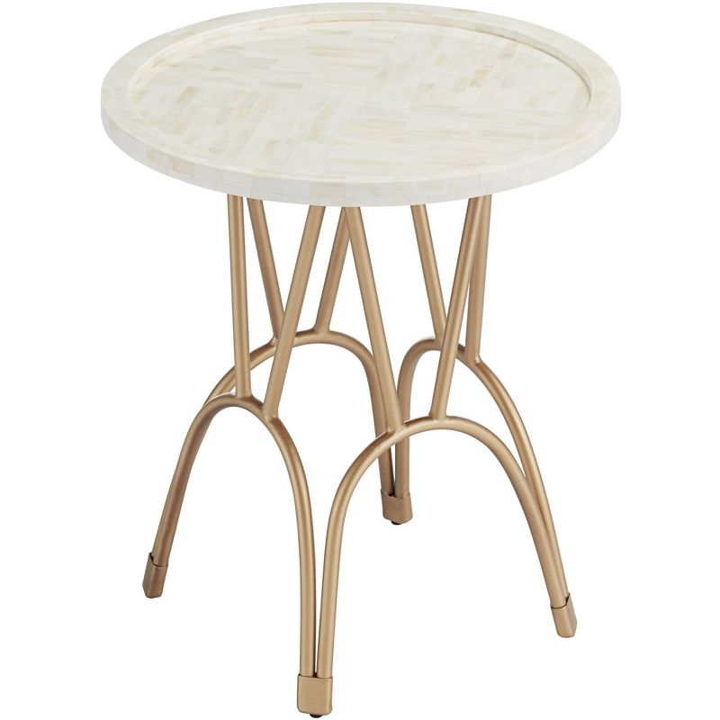 Coast to Coast Osso Gold Mosaic Bone Accent Table