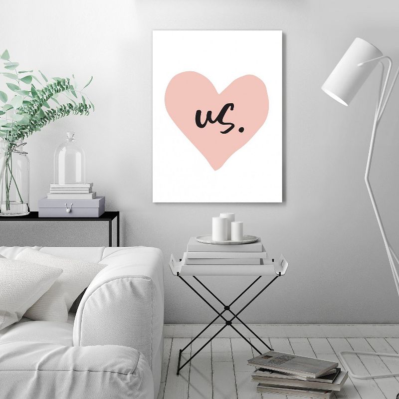 Americanflat Relax Pink by Word Up Creative Wall Art Canvas - 11" x 14"