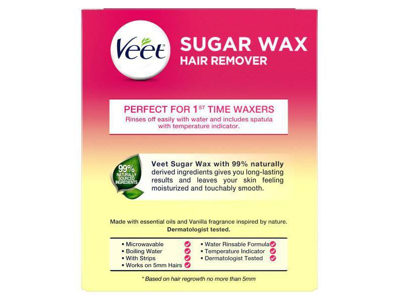 Veet Natural Sugar Waxing Kit - 6ct