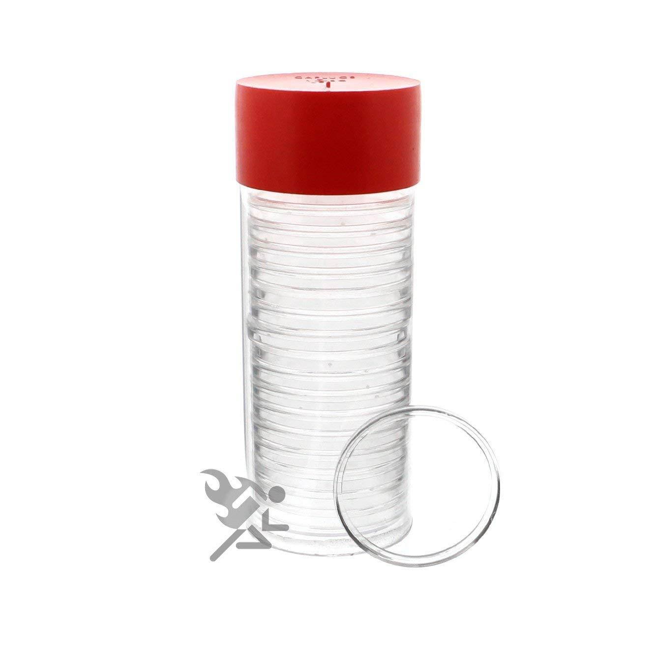 1 Airtite Coin Holder Storage Container & 20 Direct Fit H-39 Air-Tite Coin Holder Capsules for Standard Sized Casino Chips