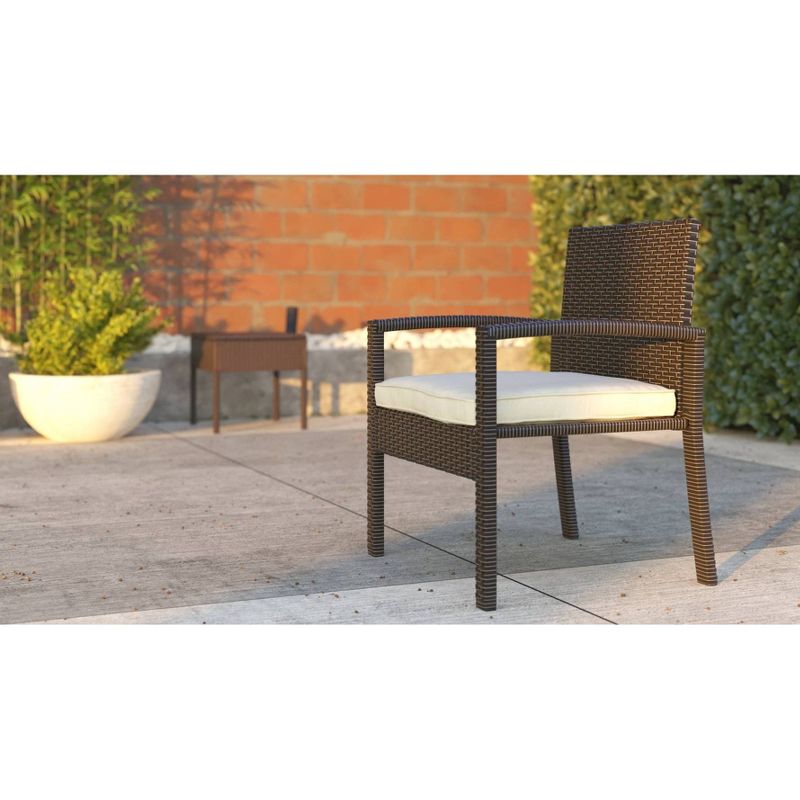 Bern 3pc Wicker Balcony Chat Set - Mocha -  Balkene Home