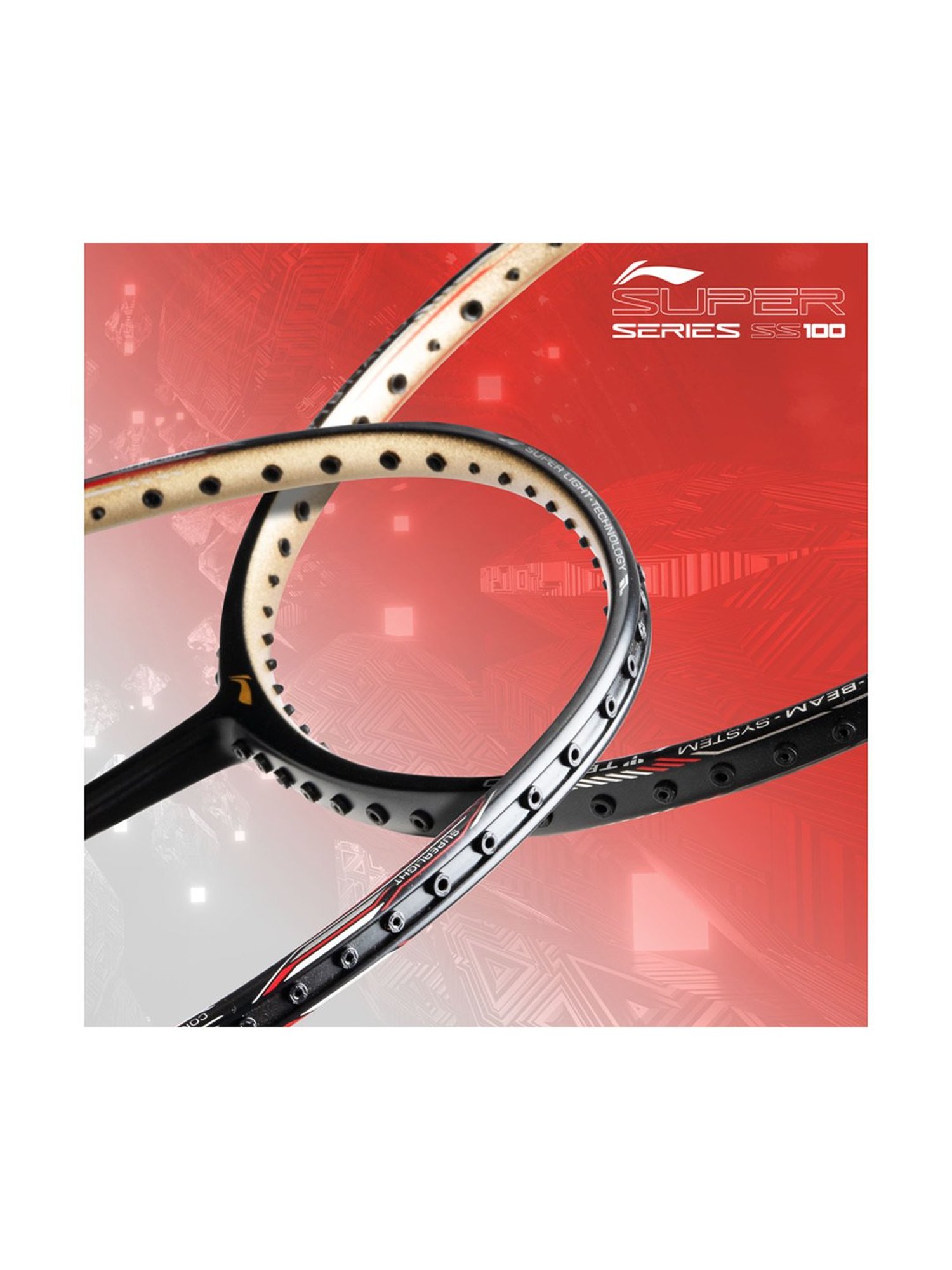 Li-Ning Super Series SS100 Badminton Racket (Ink Black) Size - Medium