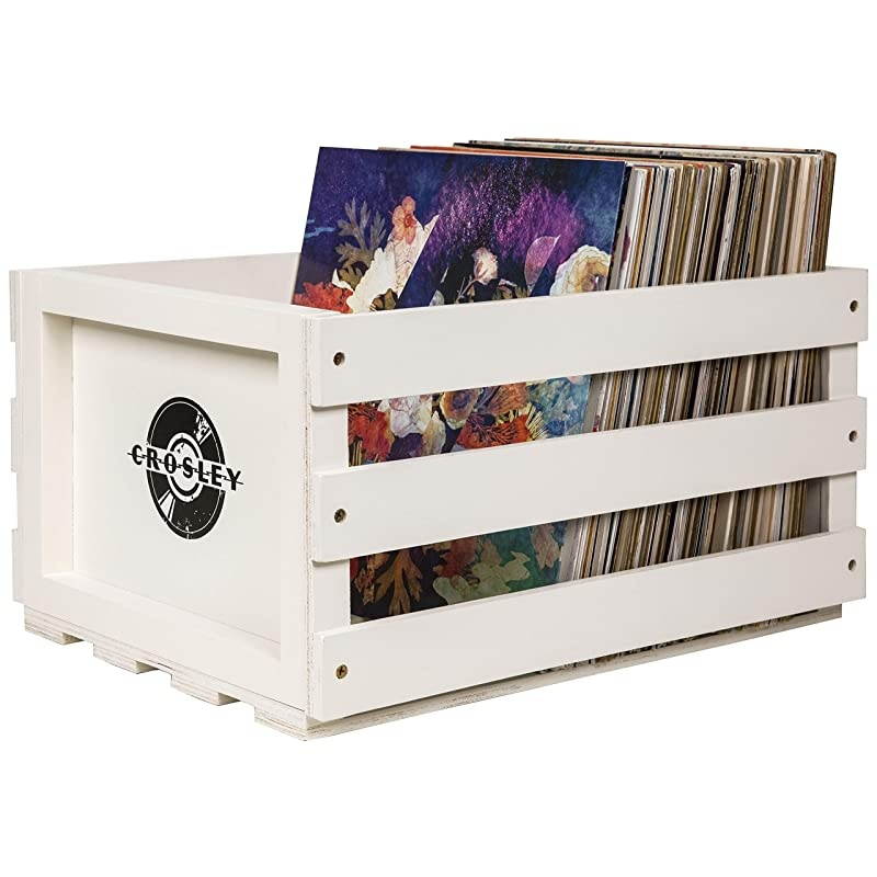 AC1004AWH Record Storage Crate Holds up to 75 Albums White
