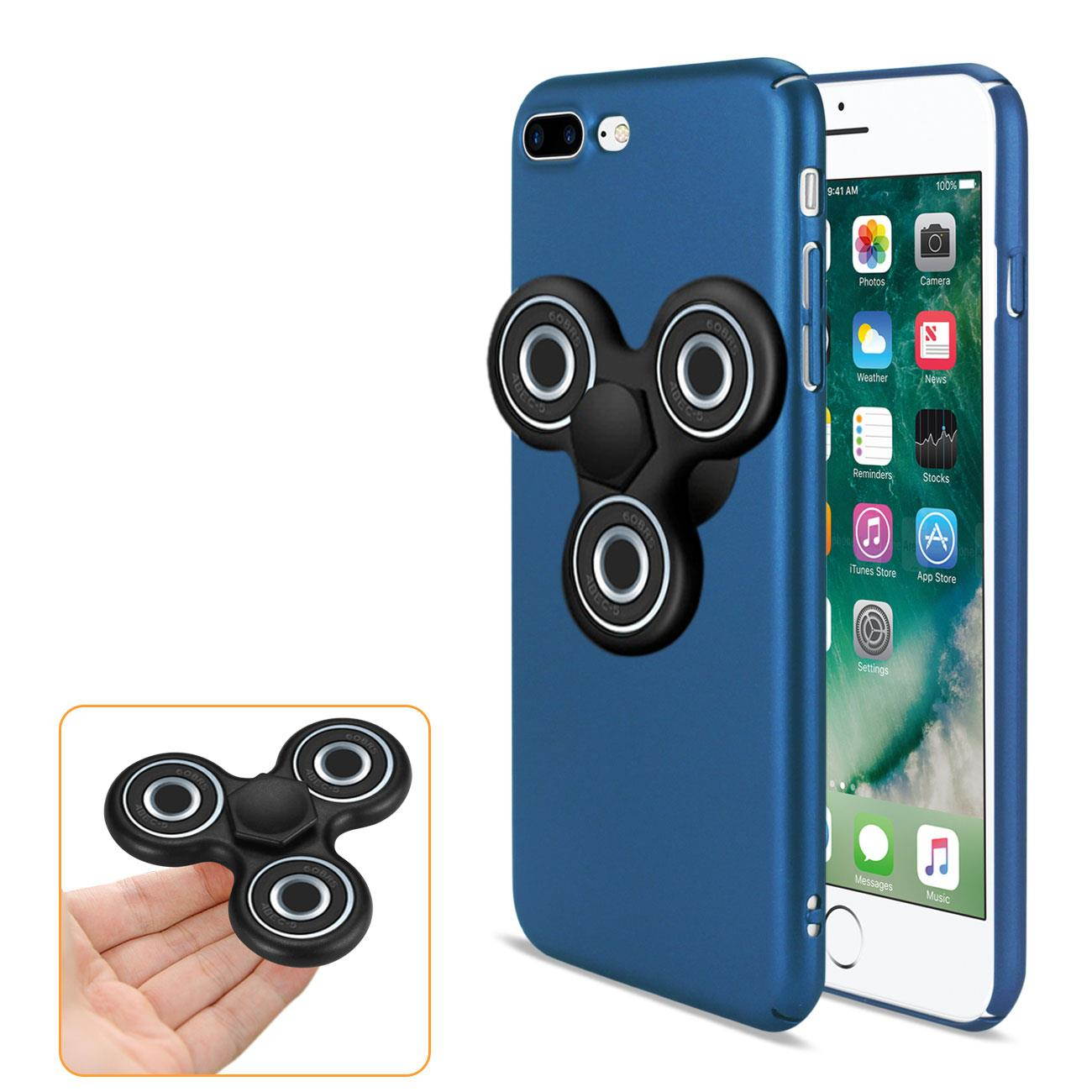 REIKO IPHONE 7 PLUS/ 6 PLUS/ 6S PLUS CASE WITH LED FIDGET SPINNER CLIP ON IN NAVY