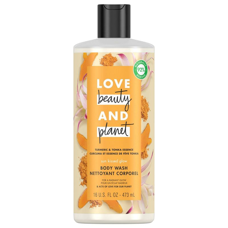 Love Beauty & Planet Turmeric & Tonka Essence Sun-Kissed Glow Body Wash Soap - 16 fl oz