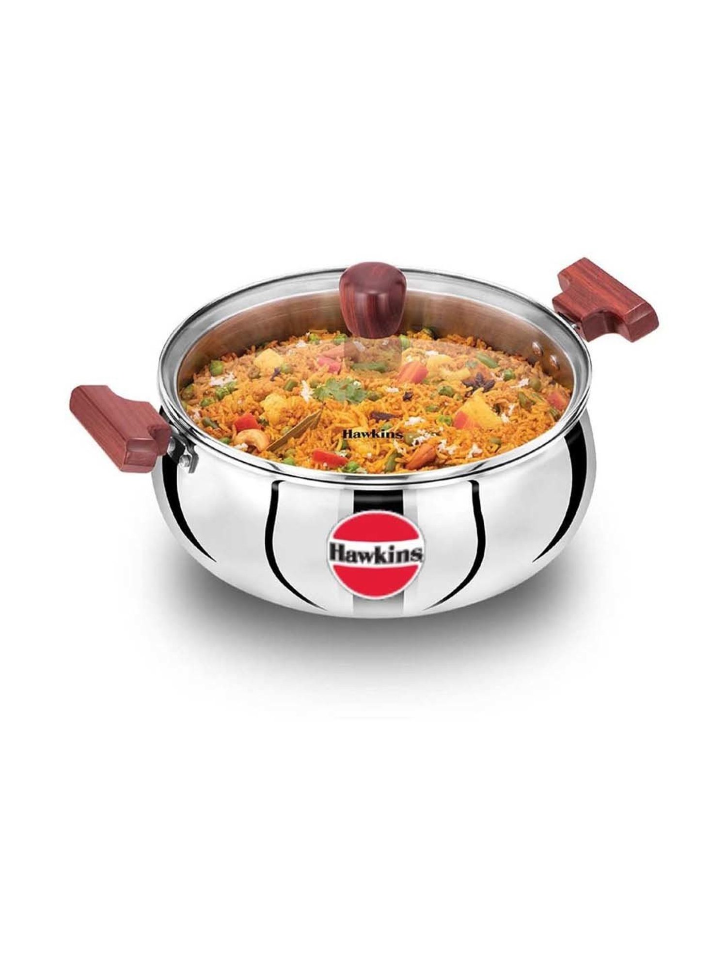 Wonderchef Ebony Hard Anodized Non-stick Biryani Handi with Lid