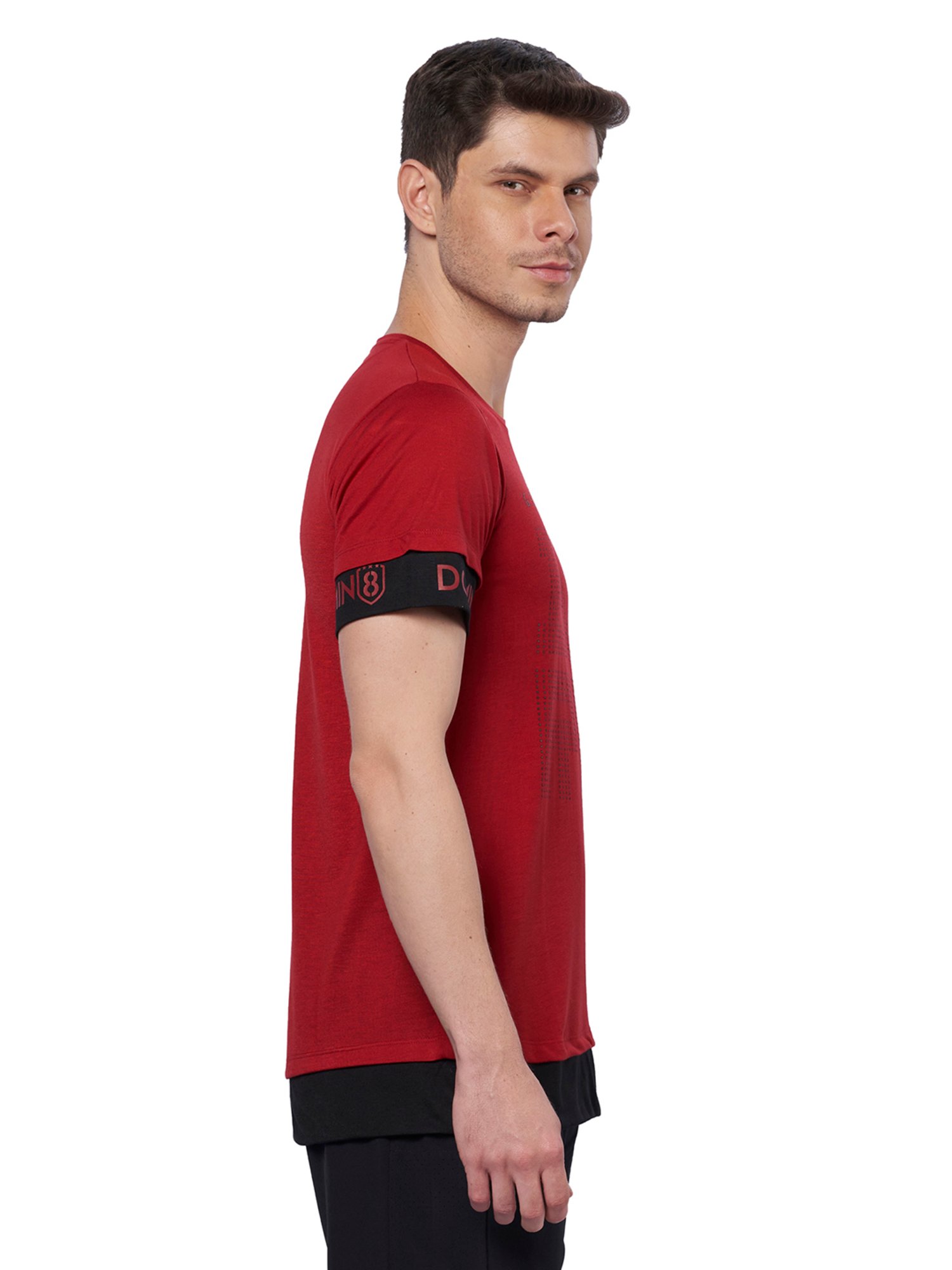 DOMIN8 Men Hd Chest Print Outdoor Oversized T-Shirt