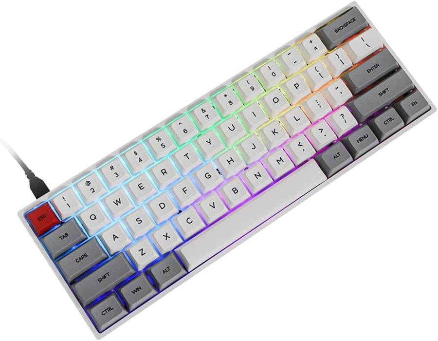 EPOMAKER SKYLOONG SK61 61 Keys Hot Swappable Mechanical Keyboard with RGB Backlit NKRO IP6X Waterproof Type-C Cable for Win/Mac/Gaming (Gateron Optical Blue Grey)