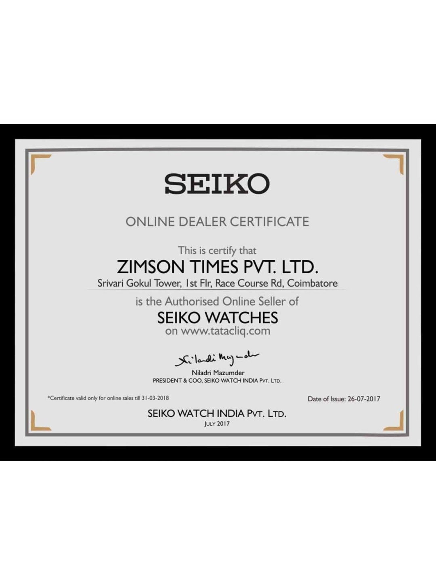 Seiko Premier SPC159P1 Watch for Men