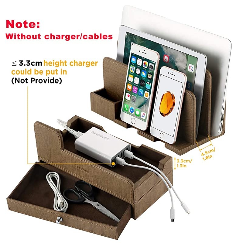 Charging Station Dock for RAVPower 60W 12A 6-Port Desktop Double-Deck Docking for Anker USB Charging Station Multiple Devices Charging Station Organizer for Cell Phones Tablet(No Power Supply)