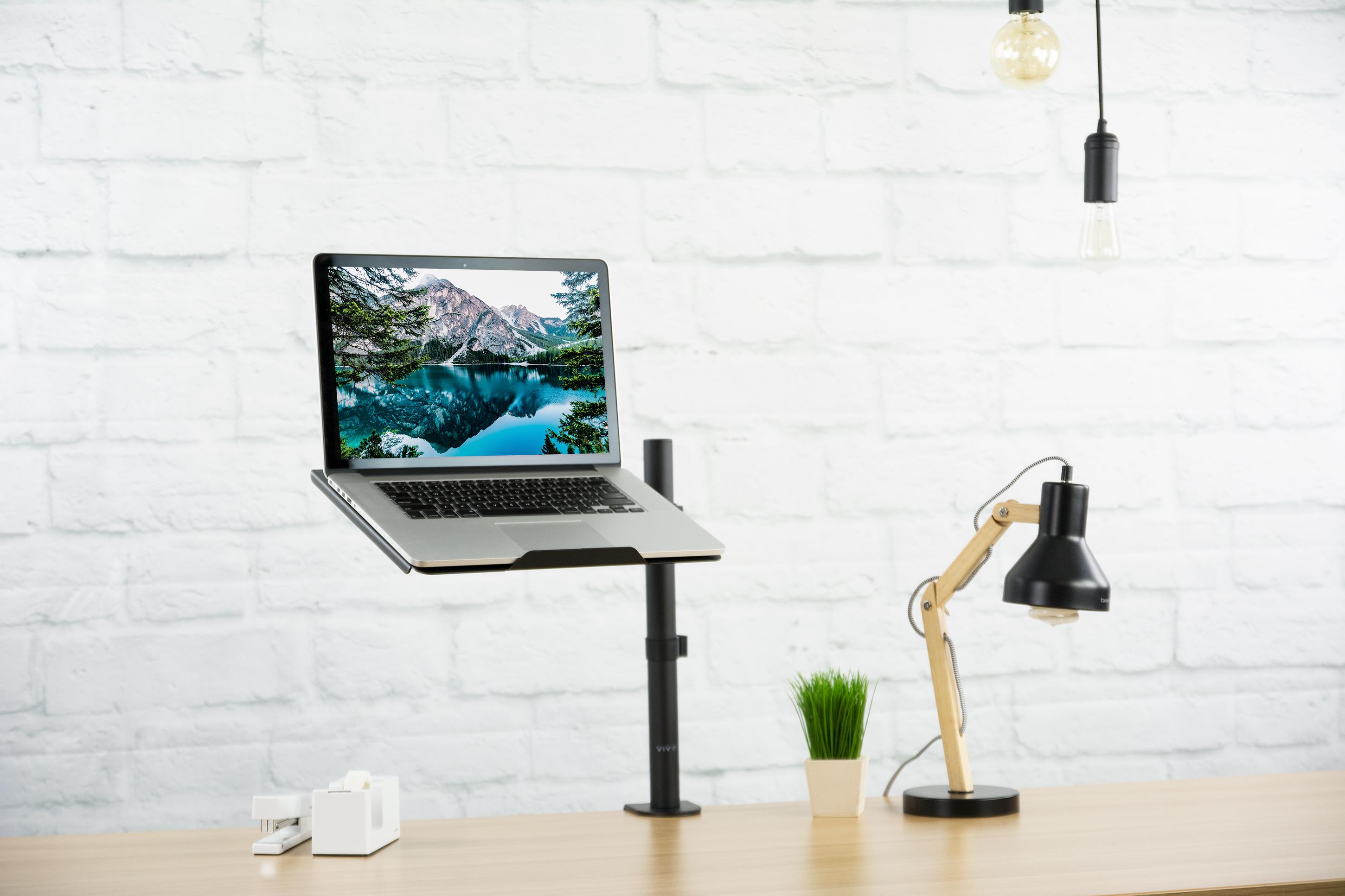 VIVO Single Laptop / Notebook Desk Mount / Stand Fully Adjustable Extension with Clamp (STAND-V001L)
