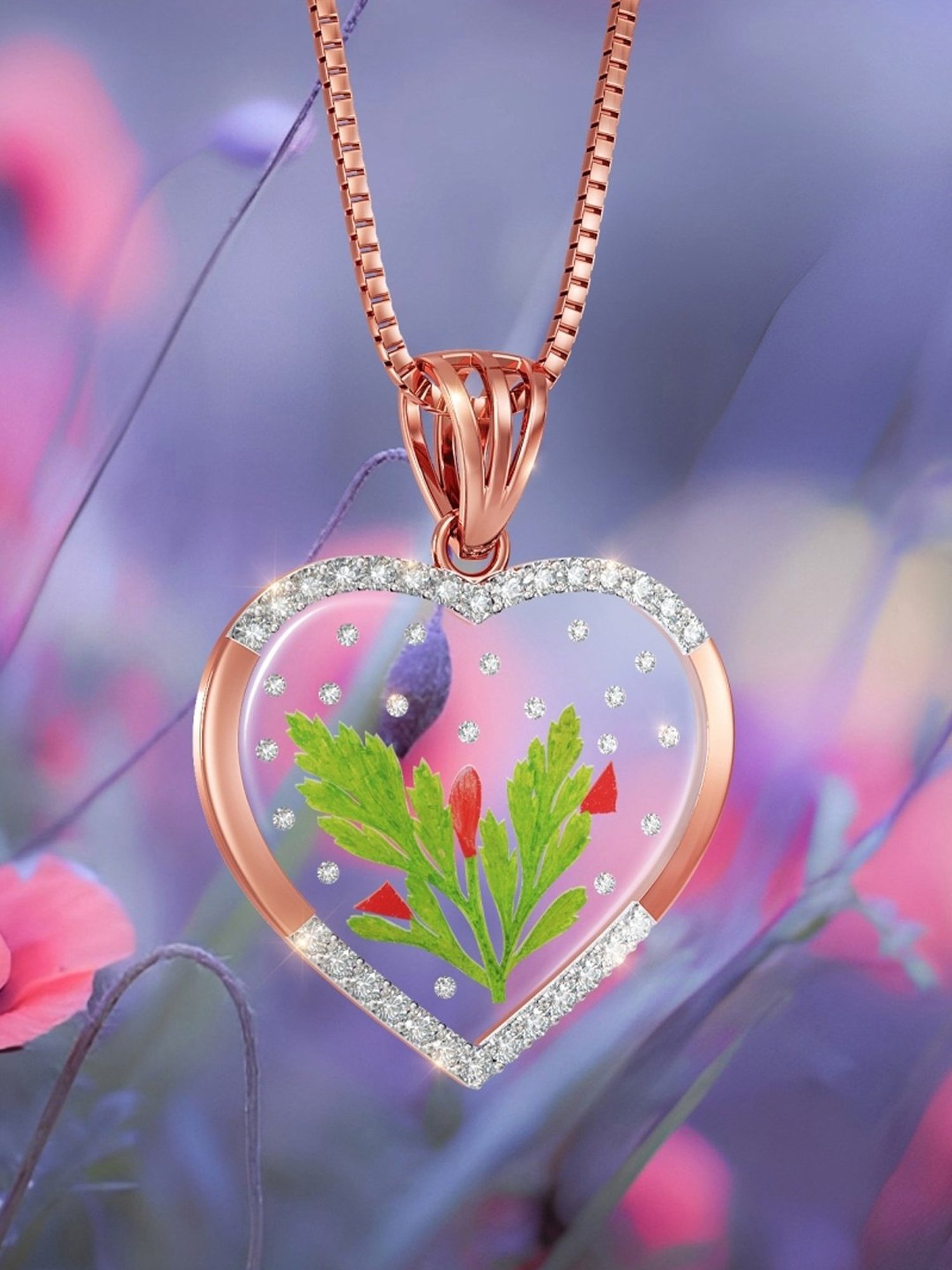 Joyalukkas 18k Gold Twinkled Diamond Pendant